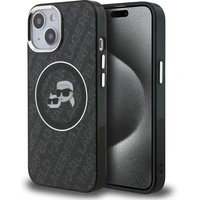 Karl Lagerfeld IML K&CH Heads Repeated Logo MagSafe kryt iPhone 15 černý - Pouzdra