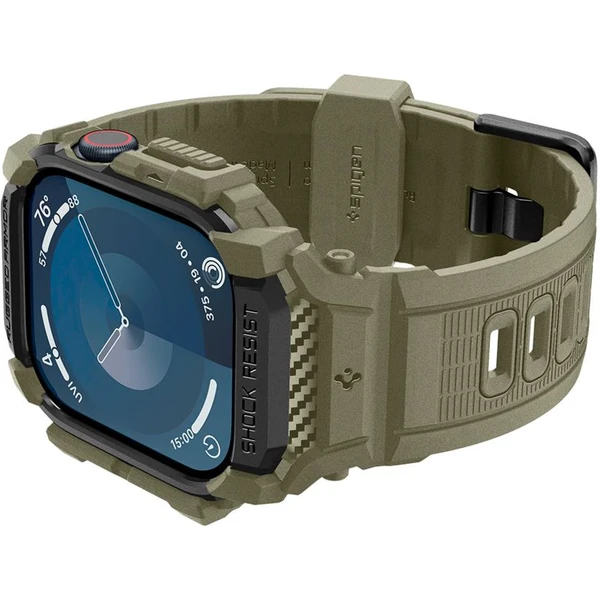Spigen Rugged Armor Pro řemínek s pouzdrem Apple Watch 10/11 (46mm) zelený - Řemínky - Obrázek 1a44833f79d94566864834fab44b4593