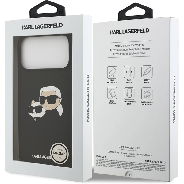 Karl Lagerfeld Liquid Silicone Double Heads MagSafe kryt iPhone 17 Pro Max černý - Pouzdra - Obrázek 1a7d16e2419f46c3aaa81cb9ae2f2e63