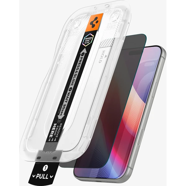 Spigen Glass tR EZ Fit Pro HD (Privacy) 1 Pack tvrzené sklo iPhone 18 Pro - Ochranné folie a skla - Obrázek 1a94d1b41dd74e1d85b62c4e56d88c40