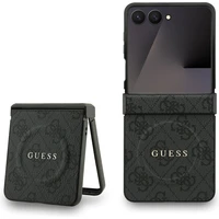 Guess PU Leather 4G Colored Ring Magnetic kryt Samsung Galaxy Z Flip 7 černý - Pouzdra