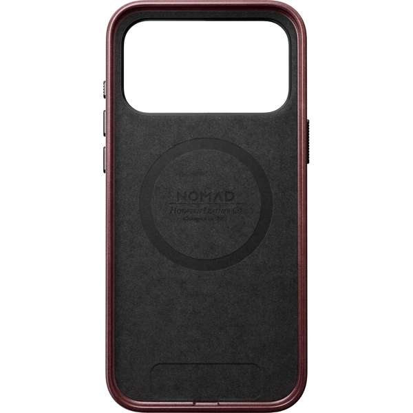 Nomad Traditional Leather (Horween) MagSafe kožený kryt iPhone 17 Pro Max/18 Pro Max Burgundy - Pouzdra - Obrázek 1ab2f54666144f8a83adba05444dd769