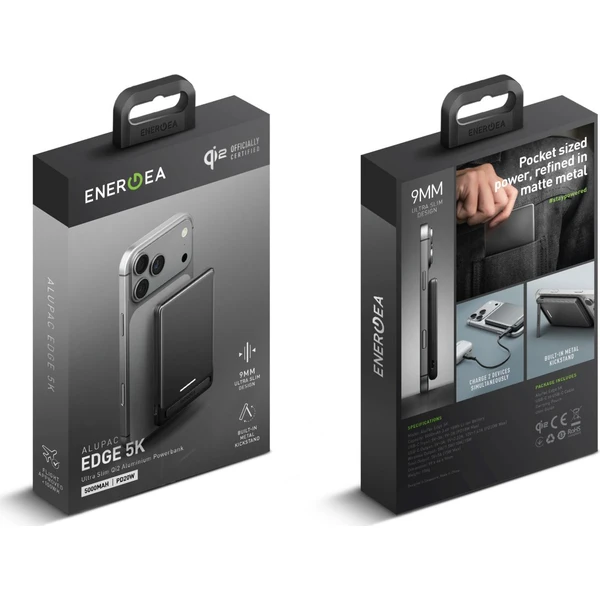 ENERGEA AluPac Edge 5K MagSafe (Qi2) powerbanka 5000 mAh tmavě šedá - Powerbanky - Obrázek 1abf5e48753244a8a211721075d683c1