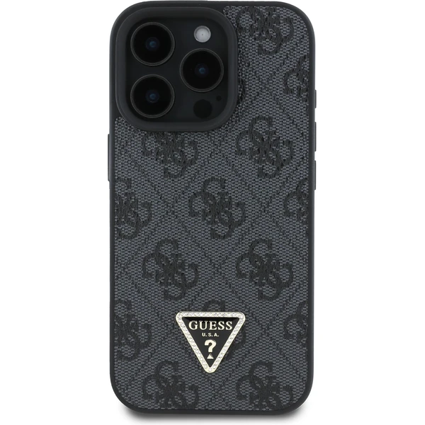 Guess PU 4G Strass Triangle Metal Logo kryt pro iPhone 16 Pro černý - Pouzdra - Obrázek 1ad688918d9e43d3a6ee138de29ad581