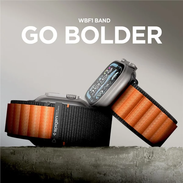 Spigen Fabric Band (hook) řemínek Apple Watch 49/46/45/44mm černý/oranžový - Řemínky - Obrázek 1ad9d231c6b445cd889cc023545bcbcc
