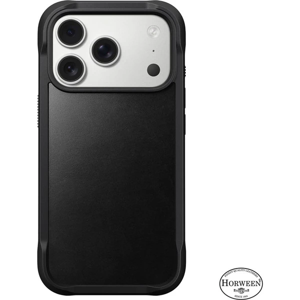 Nomad Rugged Leather Case (Horween) MagSafe kožený kryt iPhone 17 Pro Black - Pouzdra - Obrázek 1ae2880af6d047aa8644a9e69d79315a
