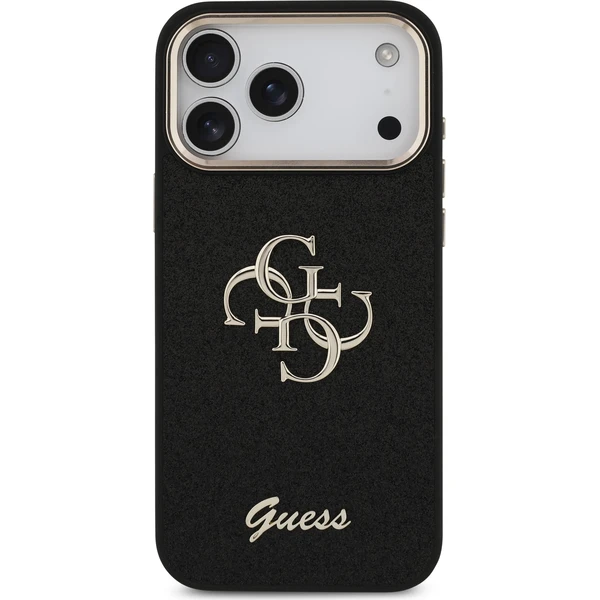 Guess PU Fixed Glitter 4G Metal Frame kryt iPhone 17 Pro Max černý - Pouzdra - Obrázek 1afe32af28be464db5b4a2d0376d3c42
