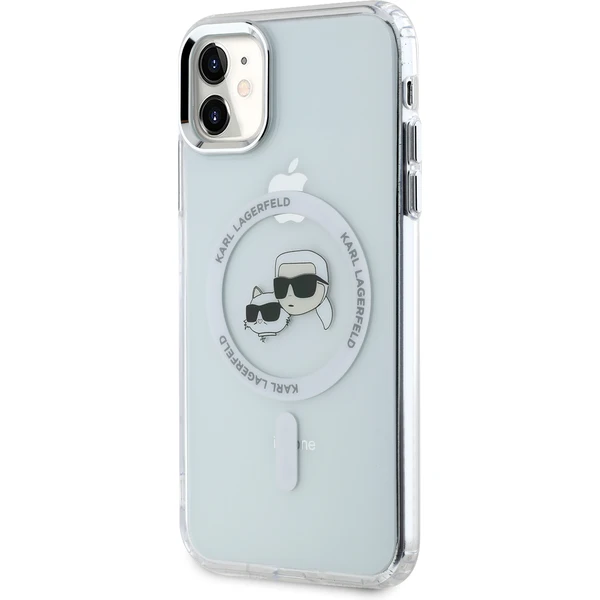 Karl Lagerfeld IML K&CH Heads Metal Frame MagSafe zadní kryt pro iPhone 11 čirý - Pouzdra - Obrázek 1b32a33405a548b5af6964d899dd68ed