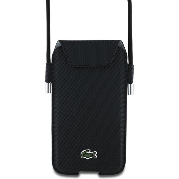 Lacoste PVC Iconic Petit Pique pouzdro na telefon XL černé