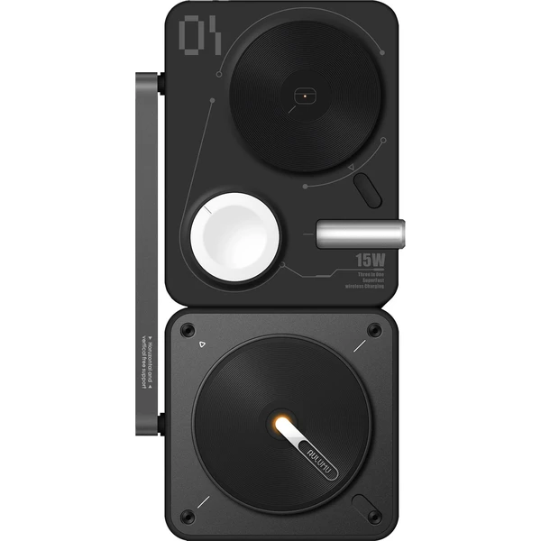 Aulumu M01 4-in-1 Folding Wireless Charging Station & Pad MagSafe nabíječka Black - Nabíječky - Obrázek 1ba454e4be644b139eccb90fee90bd32