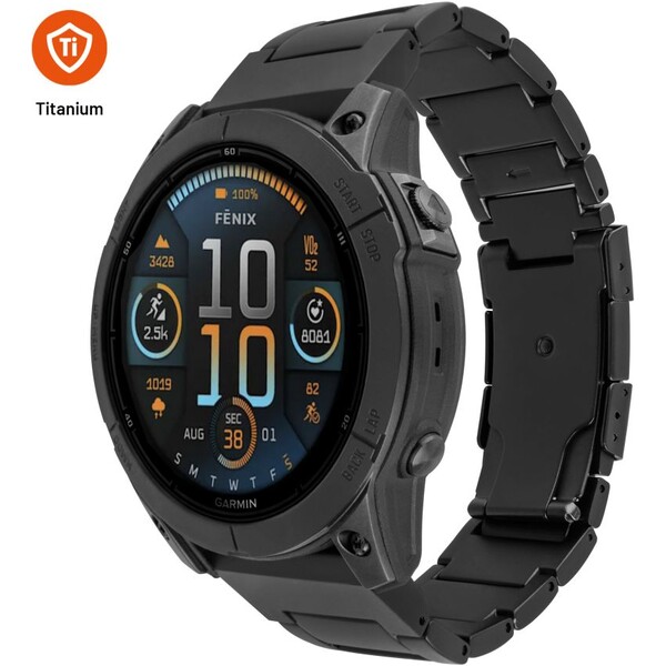 FIXED Titanium Strap titanový řemínek Garmin QuickFit 22mm, černý