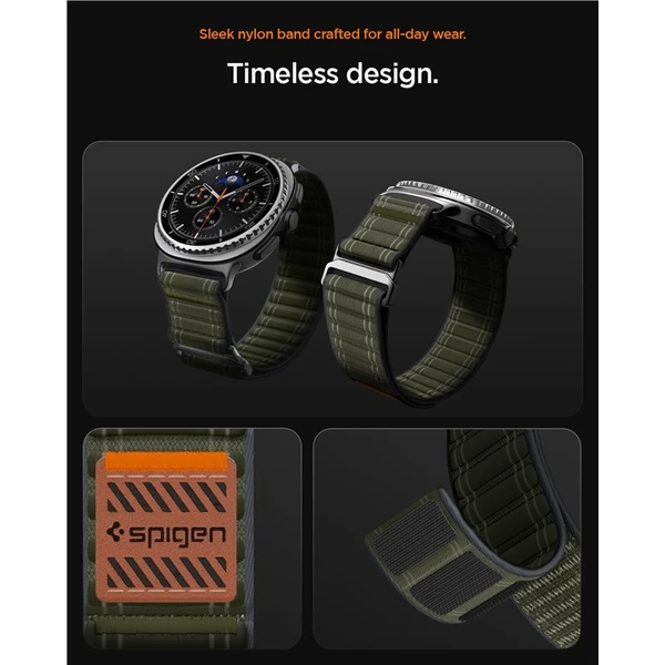 Spigen Fabric Band řemínek (hook-and-loop) Samsung Galaxy Watch8 46/44/40mm zelený - Řemínky - Obrázek 1bab1b3ea53444b7808b9c25476fcbc8