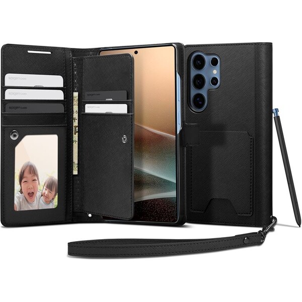 Spigen Wallet S pouzdro Samsung Galaxy S25 Ultra černé