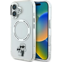 Karl Lagerfeld IML Karl and Choupette MagSafe kryt pro iPhone 16 čirý - Pouzdra