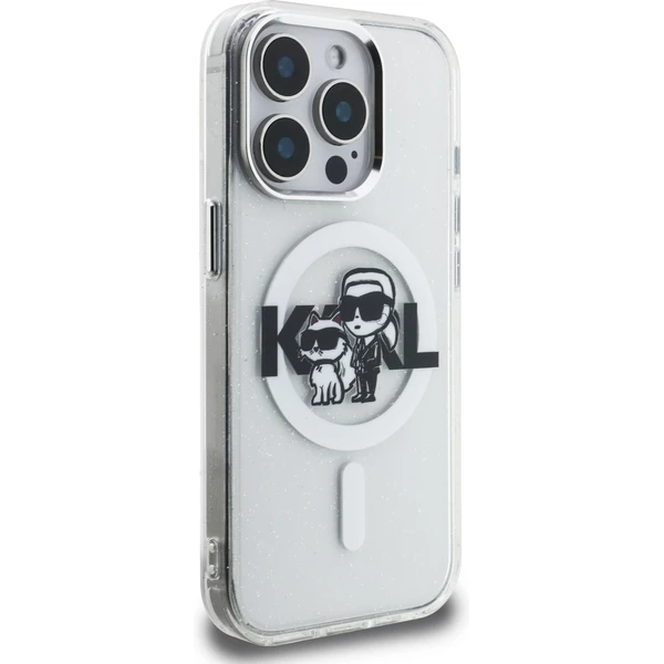 Karl Lagerfeld IML Glitter Karl and Choupette Sketch MagSafe kryt iPhone 15 Pro čirý - Pouzdra - Obrázek 1c0f7f3e88c84fbf81e0bb9e61337166