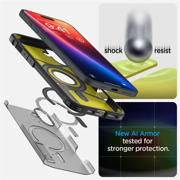 Spigen Tough Armor MagSafe kryt iPhone 16 frost black - Pouzdra - Obrázek 1c1a644020324e8aaef744e54427d98f