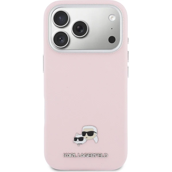 Karl Lagerfeld PU Karl and Choupette Heads Pins MagSafe kryt iPhone 17 Pro Max růžový - Pouzdra - Obrázek 1c23f7df7796475ba30f43e0373b5c95