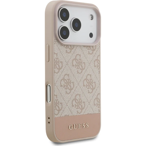 Guess PU 4G Stripe Zadní Kryt pro iPhone 17 Pro růžový - Pouzdra - Obrázek 1c2b93cb0b4c4e30a5ab57aa18d49793