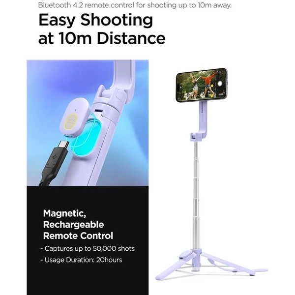 Spigen MagSafe Tripod Selfie Stick fialová - Držáky - Obrázek 1c36f4e94863448fb67fb63dbc3fdf4a
