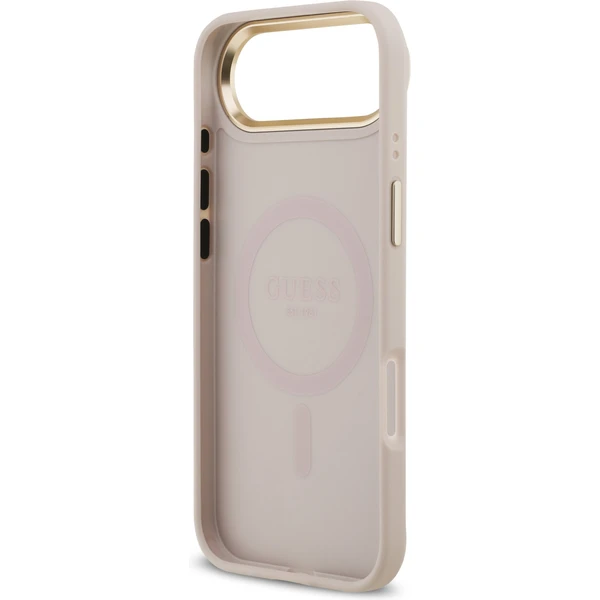 Guess PU Leather 4G Gold Frame MagSafe kryt iPhone Air růžový - Pouzdra - Obrázek 1c8e77b234124f42a572109b44ec9f6b