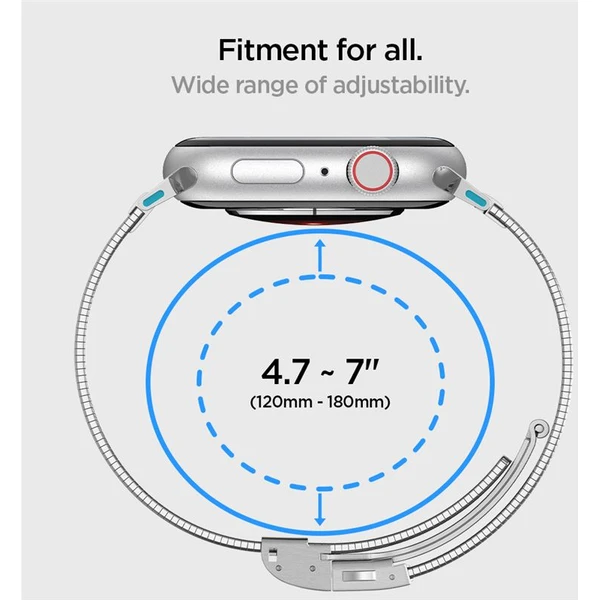 Spigen Sleek Link řemínek Apple Watch 49/46/45/44/42mm stříbrný - Řemínky - Obrázek 1ceba049d9774390b2d8a21f2b4ea471