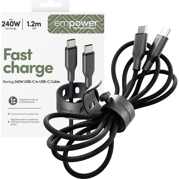 PanzerGlass® empower USB-C/USB-C napájecí kabel 240W 1,2m černý - Kabely a redukce - Obrázek 1cf0c19d61eb40739fe41c42b1b79bad
