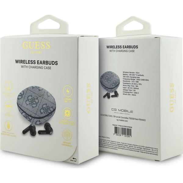 Guess PU 4G Metal Logo ENC TWS bezdrátová sluchátka modrá - Sluchátka - Obrázek 1d047cd7f5794beba2ab675c8ff009fb