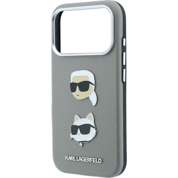 Karl Lagerfeld PU Semi Wrap Saffiano K&CH Heads kryt iPhone 18 Pro Max šedý - Pouzdra - Obrázek 1d7cf69d13df4852b137e6da36d16ef3
