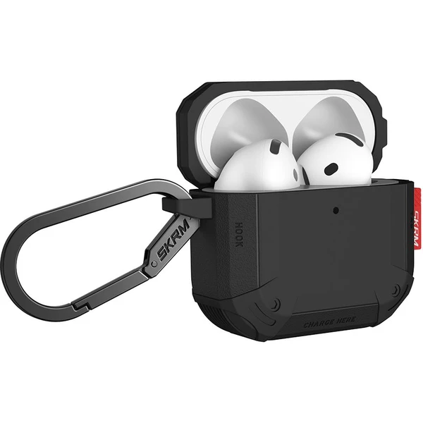 SKINARMA Mecha CE pouzdro pro AirPods 4 černé - Pouzdra - Obrázek 1d89b7e9fcd14e1e90980fe14c6e438a