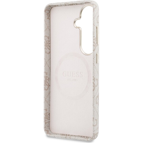 Guess PU Leather 4G Strass Triangle Logo Gold Frame Magnetic kryt Samsung Galaxy S26 růžový - Pouzdra - Obrázek 1dad6b9dbb184845a9d54abf413fff51