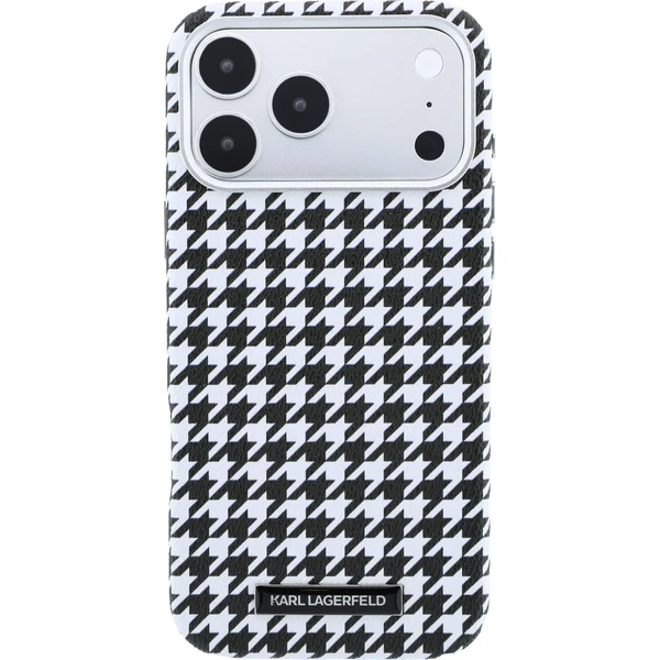 Karl Lagerfeld PU Houndstooth Resin Plate MagSafe kryt iPhone 17 Pro Max černý - Pouzdra - Obrázek 1dd9fcc517be43b89ee7a86abd8101fb