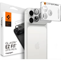 Spigen Glass tR EZ Fit Optik Pro XL 1 Pack sklo na fotoaparát iPhone 18 Pro Max stříbrné - Ochranné folie a skla