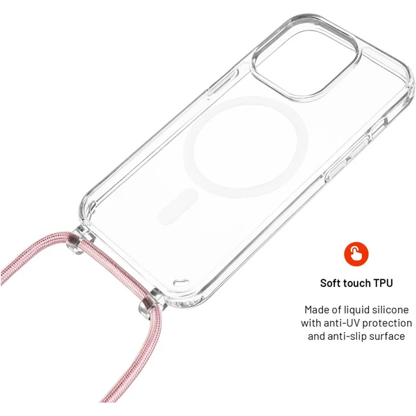 FIXED MagPure Neck kryt s růžovou šňůrkou na krk pro Apple iPhone 17e/16e - Pouzdra - Obrázek 1e0d2b44eb0a4b399c5aa23d625a882b