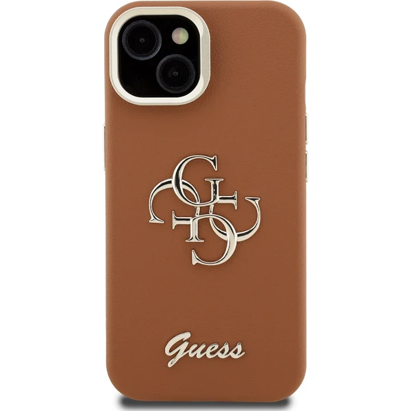 Guess PU Grained 4G Logo Stand Camera Frame kryt iPhone 14 hnědý - Pouzdra - Obrázek 1e713441d83045808a2cf4fb109270e1
