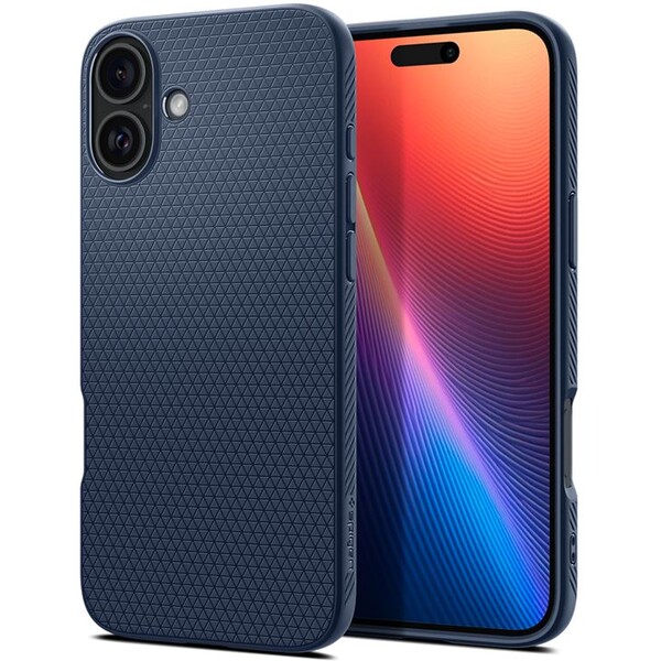Spigen Liquid Air kryt iPhone 16 navy blue