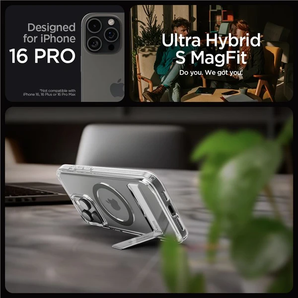 Spigen Ultra Hybrid S MagSafe kryt iPhone 16 Pro graphite - Pouzdra - Obrázek 1f1238bd20e44ee9b0f5fb98110e149d