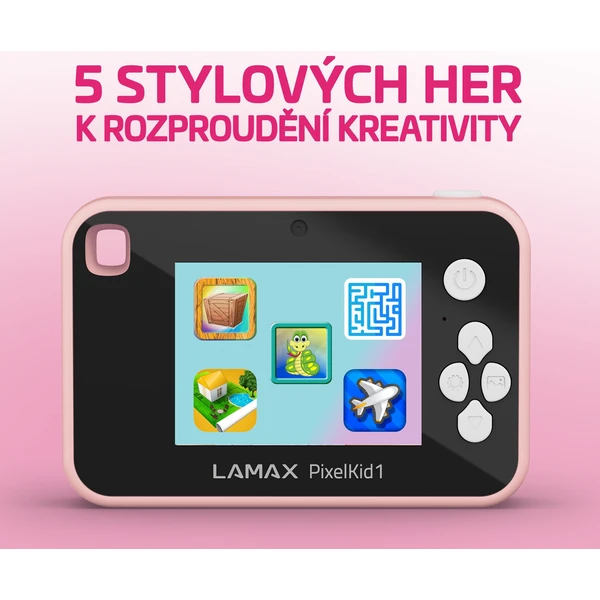 LAMAX PixelKid1 dětský fotoaparát růžový - Fotoaparáty - Obrázek 1f17937b6151408e96a0f51e2df2b71a