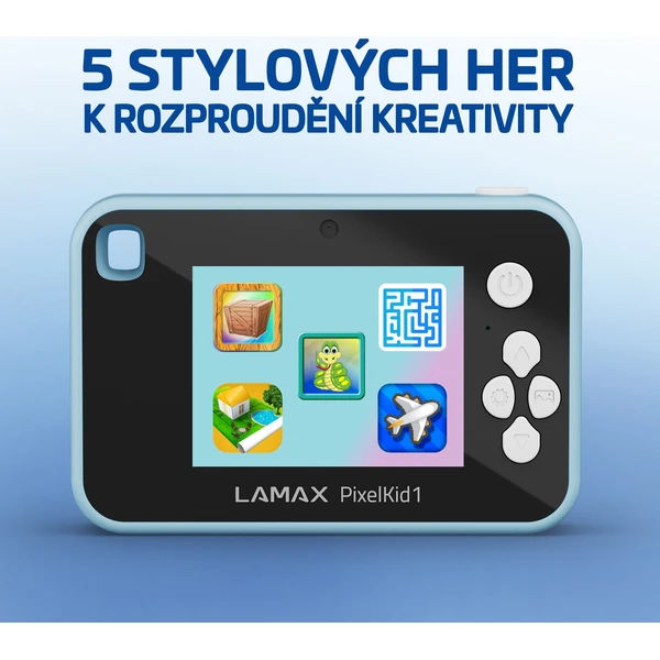 LAMAX PixelKid1 dětský fotoaparát modrý - Fotoaparáty - Obrázek 1f378f72006746b09d30cf44d1db7f46