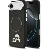 Karl Lagerfeld PU Karl and Choupette Heads Pins MagSafe kryt iPhone Air černý - Pouzdra