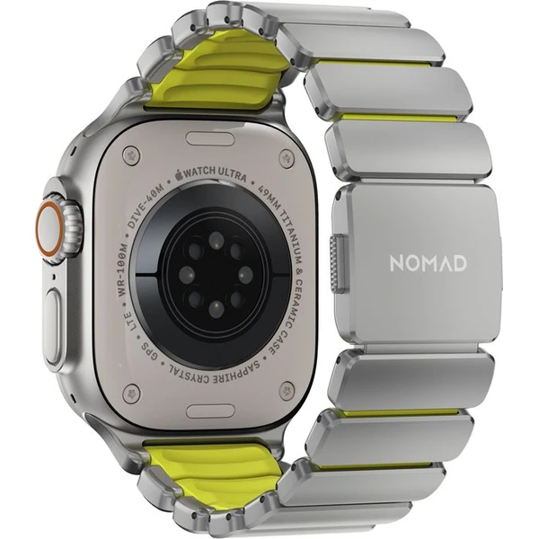 Nomad Stratos Band FKM řemínek Apple Watch 45/46/49mm Natural Titanium/Volt - Řemínky - Obrázek 1f5aa7ce55164f93be3b4f124d36b624