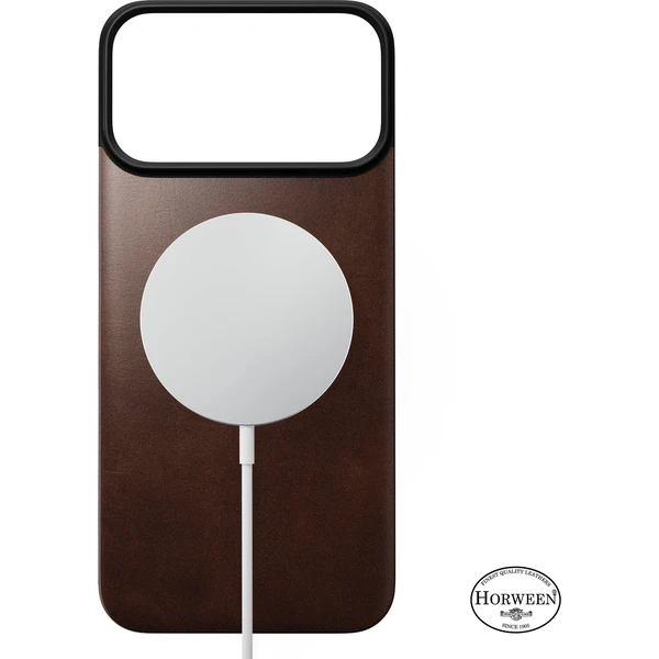 Nomad Magnetic Leather Back (Horween) MagSafe kožený kryt iPhone 18 Pro Max Rustic Brown - Pouzdra - Obrázek 1f93d52acde940b589d204fb8001759f