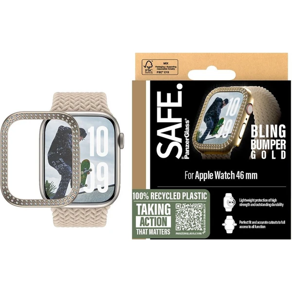 PanzerGlass® SAFE Apple Watch 10/11 (46mm) bumper třpytivě zlatý rámeček - Pouzdra - Obrázek 1fa0ecfa65cf4262bcc2d27053b29b1f