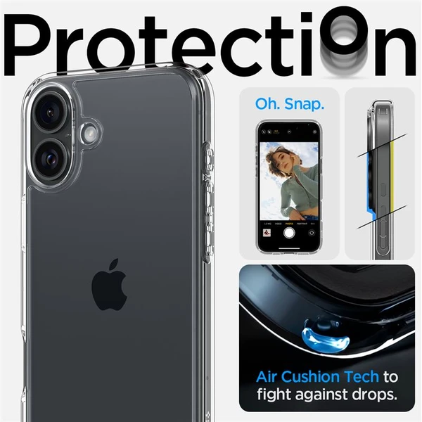 Spigen Crystal Hybrid kryt iPhone 16 crystal clear - Pouzdra - Obrázek 1fb9d552149b4f5881f7fea440ba95c9