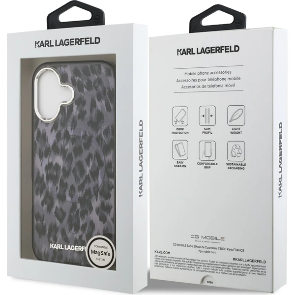 Karl Lagerfeld IML Leopard MagSafe kryt iPhone 17 šedý - Pouzdra - Obrázek 1fc6b0e81660420ab47350c8899b44b2