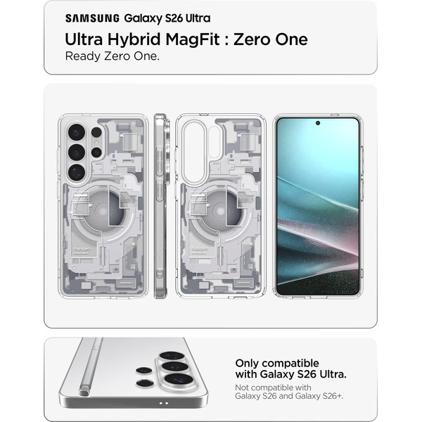 Spigen Ultra Hybrid MagSafe kryt Samsung Galaxy S26 Ultra zero one white - Pouzdra - Obrázek 2006da9d87aa437caf828b1f76288d1a