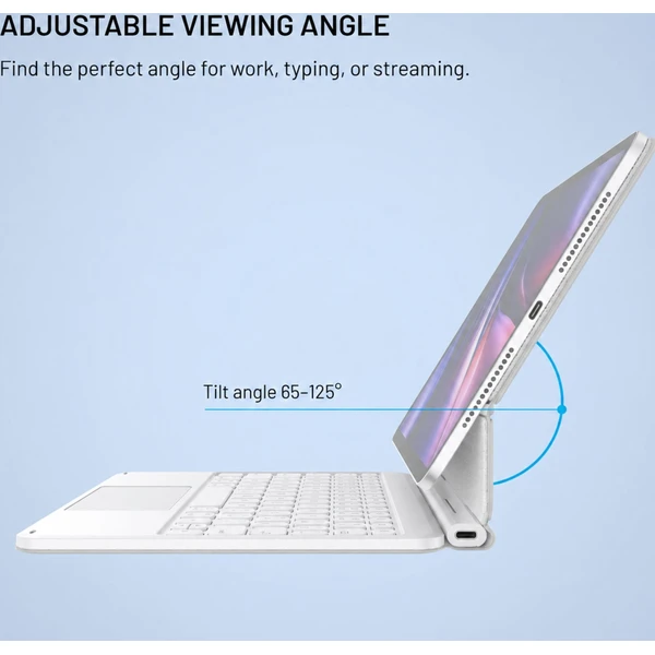 FIXED Typee Alu pouzdro s bezdrátovou klávesnicí iPad Pro 11" (18-22)/iPad Air (20-26), CZ, bílé - Pouzdra s klávesnicí - Obrázek 201e9216c522485e8e50178aa9c8bc20