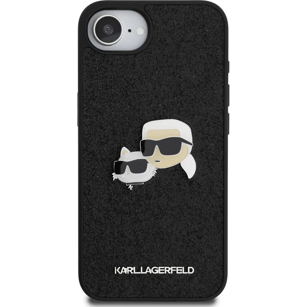 Karl Lagerfeld Fixed Glitter Metal K&CH kryt iPhone 17e/16e černý - Pouzdra - Obrázek 2038532353274dc599b48bbe0ca29130
