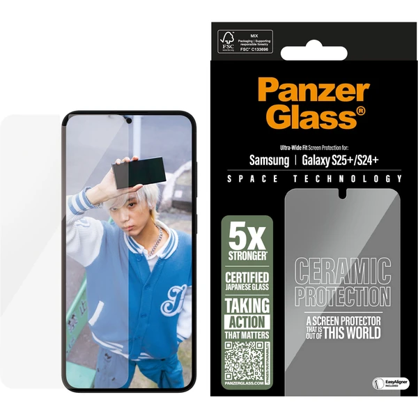 PanzerGlass® Ceramic sklo Samsung Galaxy S25+/S24+ s instalačním rámečkem - Ochranné folie a skla - Obrázek 20FC000J01