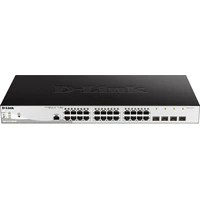 D-Link 24-Port PoE + 4-Port 1 Gbps SFP Metro Ethernet switch - Switche