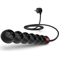 CONNECT IT prodlužovací kabel 230 V 6 zásuvek s vypínačem 2m černý - Zásuvky
